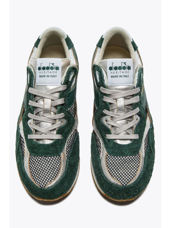 DIADORA HERITAGE EQUIPE REVENGE ITALIA USED GREEN TREKING DIADORA HERITAGE EQUIPE REVENGE ITALIA USED GREEN TREKING