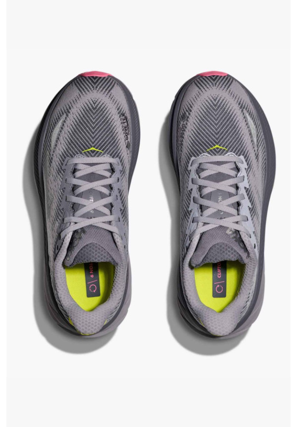 HOKA CLIFTON 9 GTX GREY SKIES FOGGIE GREY
