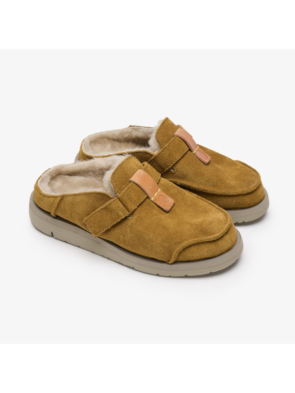 SATORISAN UWABAKI CLOG SUEDE MID BROWN