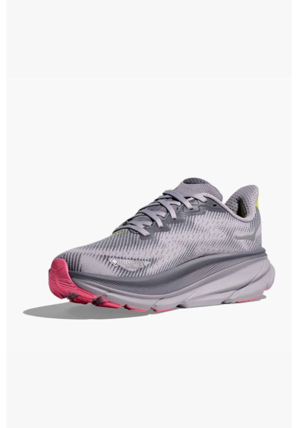 HOKA CLIFTON 9 GTX GREY SKIES FOGGIE GREY