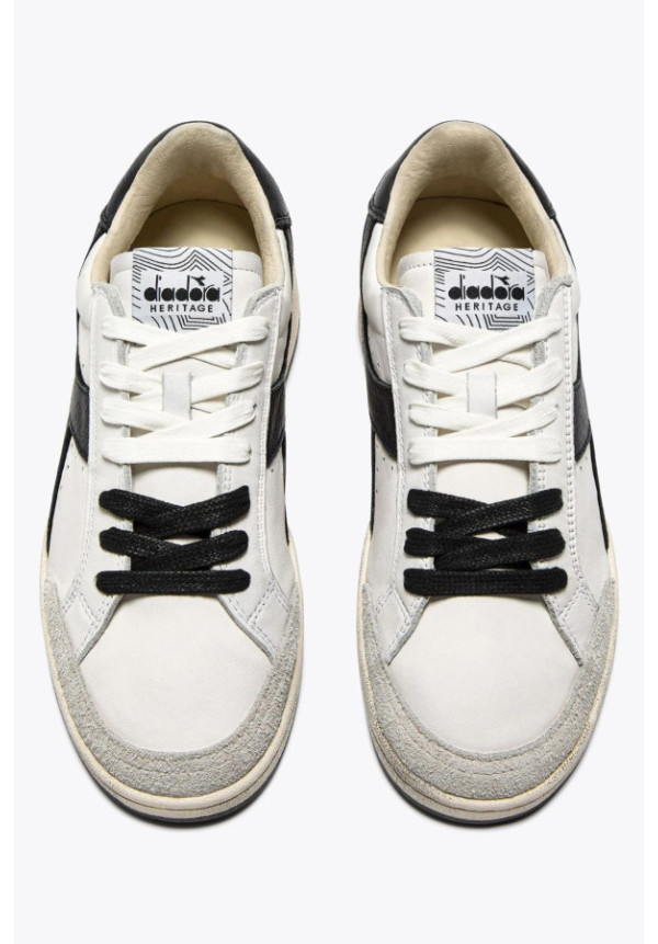 DIADORA HERITAGE PRESTIGE USED WHITE BLACK