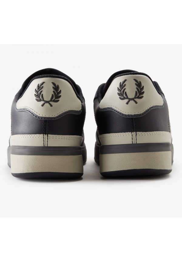 FRED PERRY B300 LEATHER/MESH BLACK/GUNMETAL