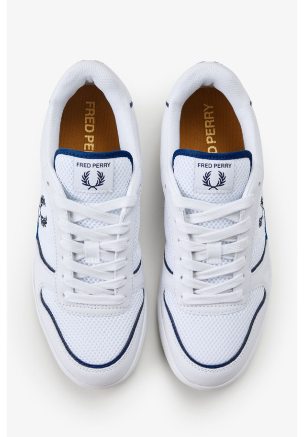 FRED PERRY B300 WHITE -NAVY