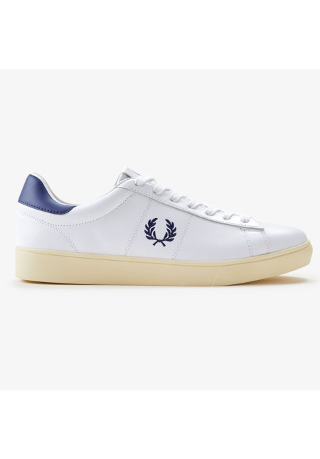 FRED PERRY SPENCER LEATHER WHITE FRENCH NAVY