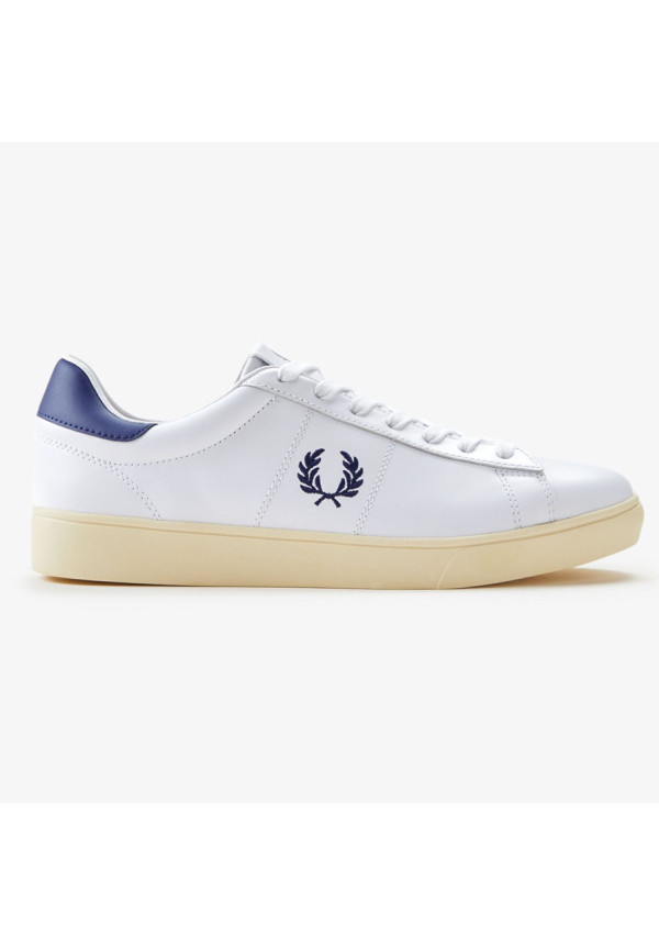 FRED PERRY SPENCER LEATHER WHITE FRENCH NAVY