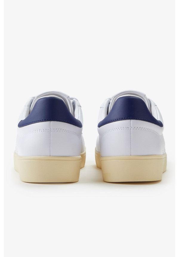 FRED PERRY SPENCER LEATHER WHITE FRENCH NAVY