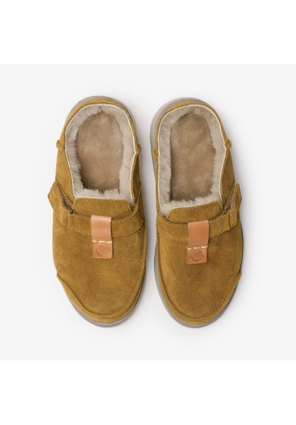 SATORISAN UWABAKI CLOG SUEDE MID BROWN