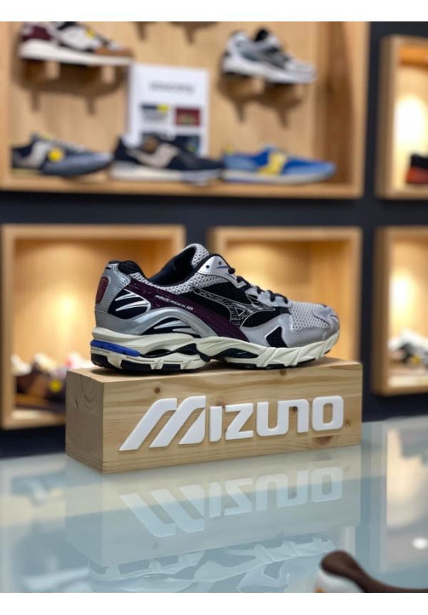 MIZUNO WAVE RIDER 10 HARBOR MIST BLACK FIG