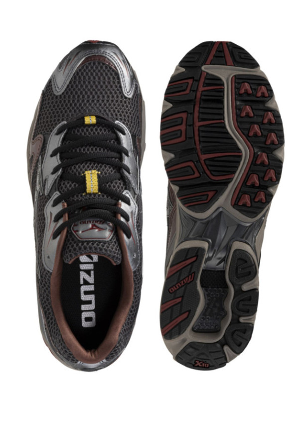 MIZUNO WAVE RIDER 10 BLACK SAND BLACK CHICORY COFFEE