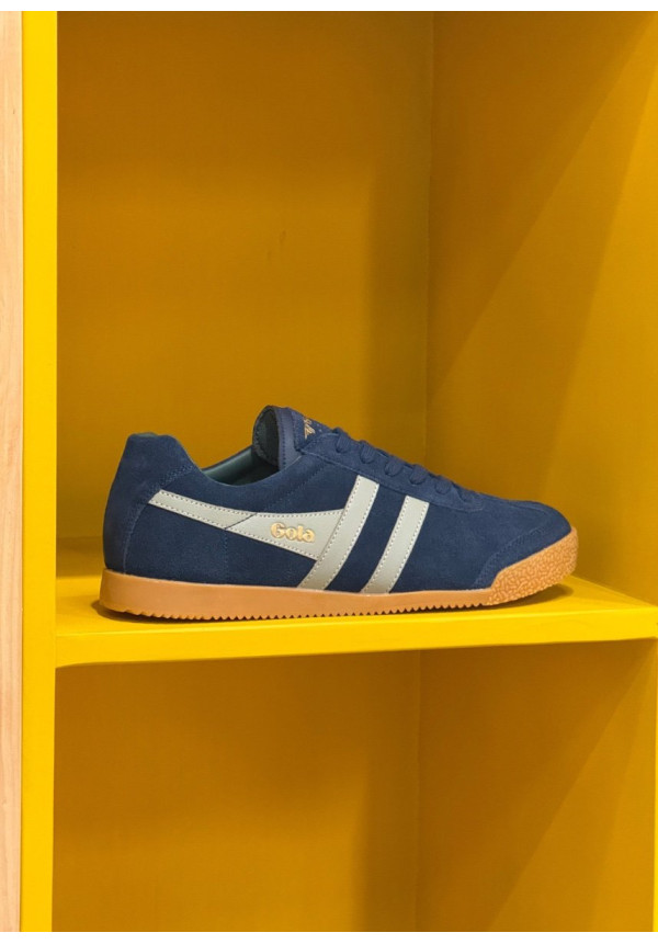 GOLA HARRIER SUEDE NAVY FEATHER GREY EVERGREEN