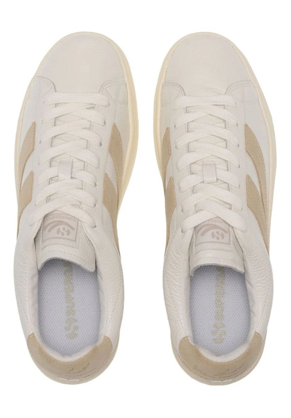 SUPERGA LENDL WHITE AVORIO LT BEIGE OFF YELLOW 