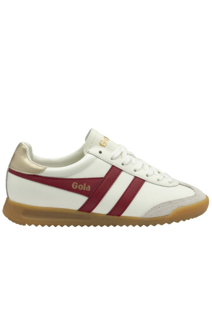 GOLA TORPEDO LEATHER OFF WHITE DEEP RED GOLD