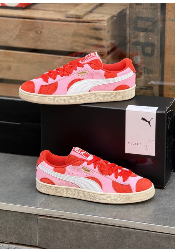 PUMA SUEDE AOP PINK LILAC PUMA RED