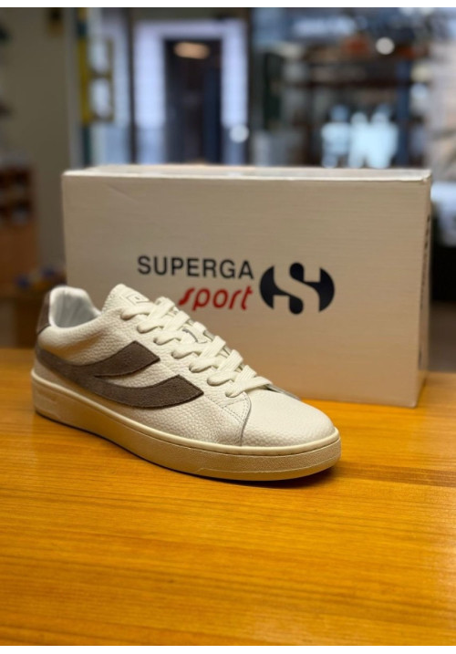 SUPERGA LENDL WHITE AVORIO TAUPE OFF YELLOW