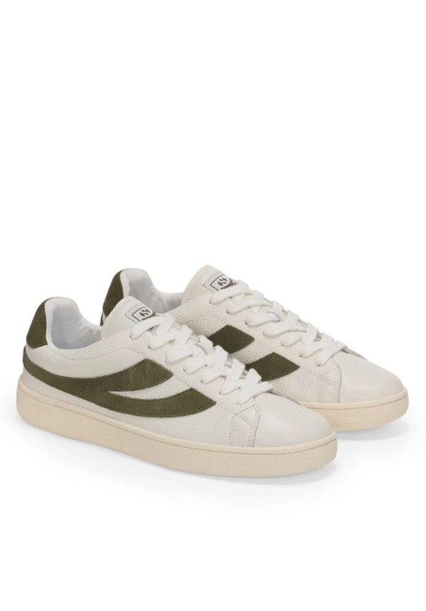 SUPERGA LENDL WHITE AVORIO MOSS GREEN OFF WHITE
