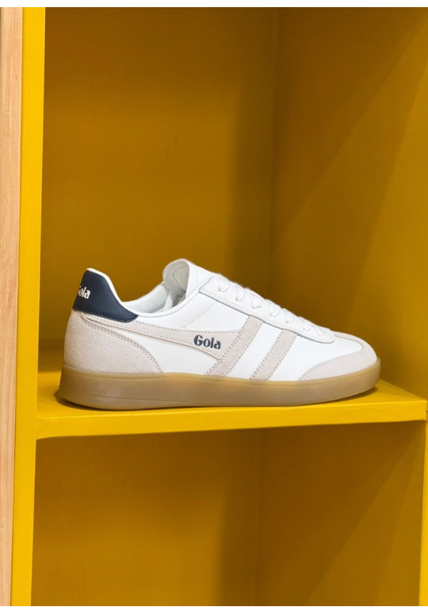 GOLA VIPER LEATHER TRAINER WHITE WHITE NAVY GUM