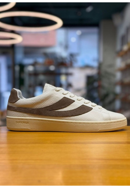 SUPERGA LENDL WHITE AVORIO TAUPE OFF YELLOW