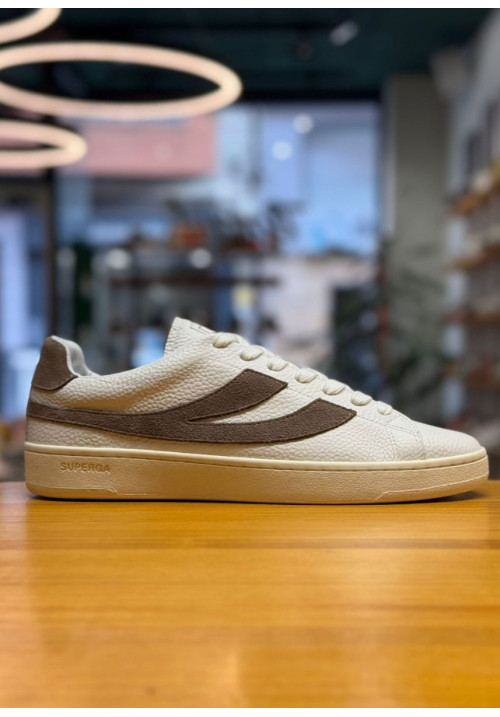 SUPERGA LENDL WHITE AVORIO TAUPE OFF YELLOW