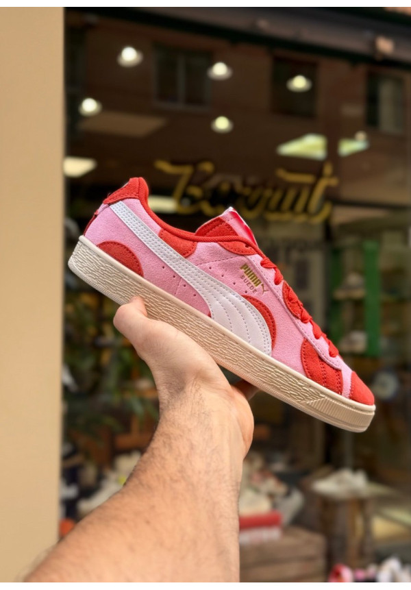 PUMA SUEDE AOP PINK LILAC PUMA RED