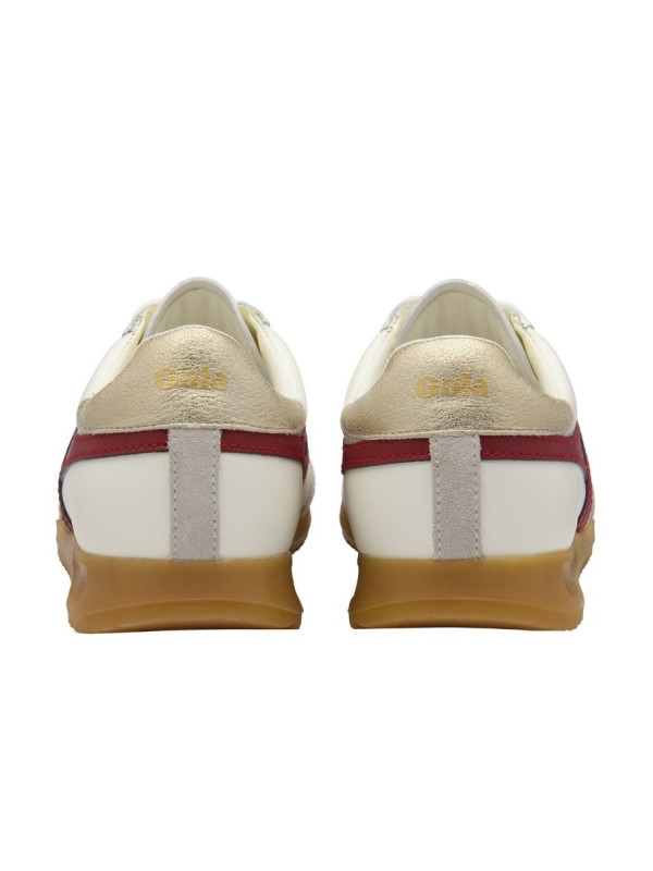 GOLA TORPEDO LEATHER OFF WHITE DEEP RED GOLD
