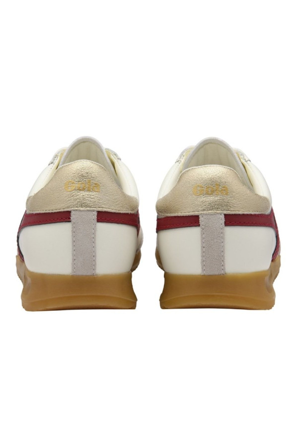 GOLA TORPEDO LEATHER OFF WHITE DEEP RED GOLD