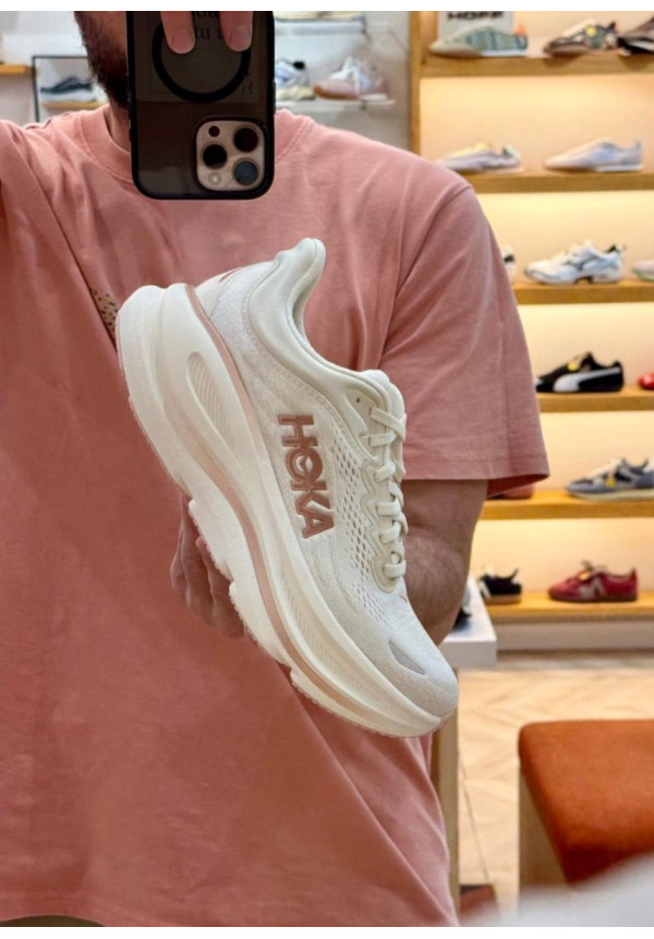 HOKA BONDI 9 OAT MILK ROSE GOLD