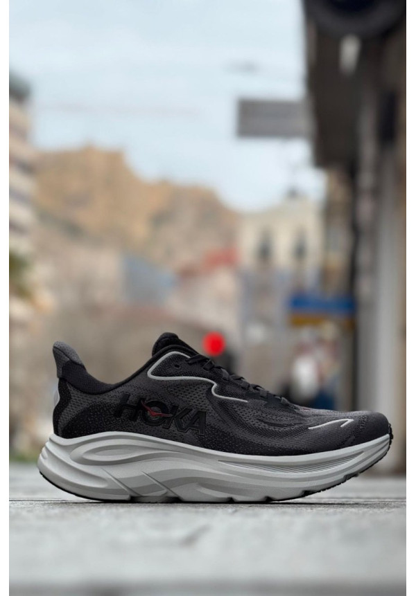 HOKA CLIFTON 10 CARBON BLACK SATELLITE GREY
