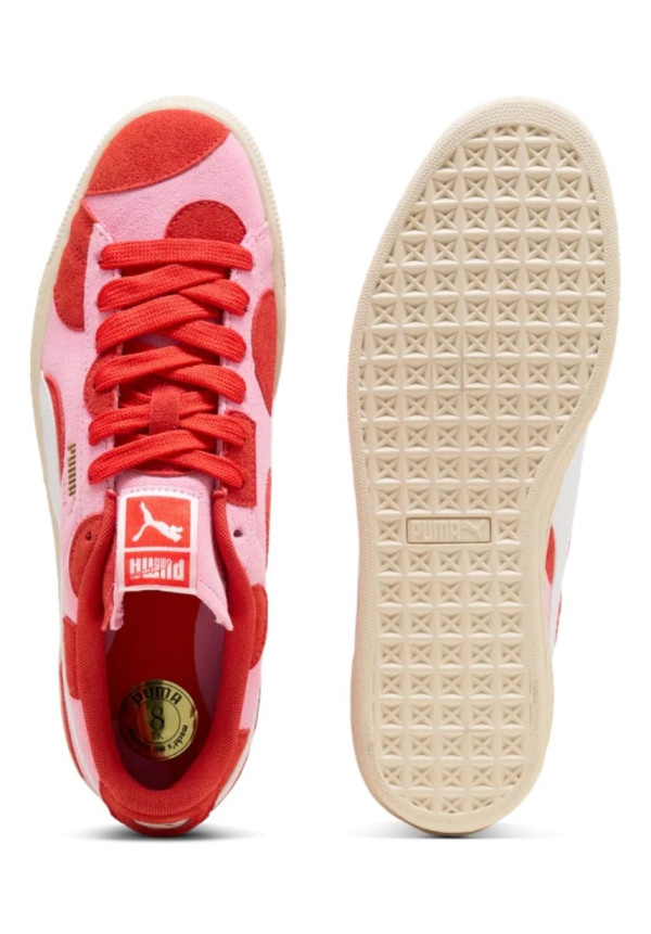 PUMA SUEDE AOP PINK LILAC PUMA RED