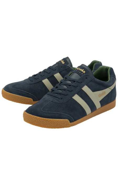 GOLA HARRIER SUEDE NAVY FEATHER GREY EVERGREEN