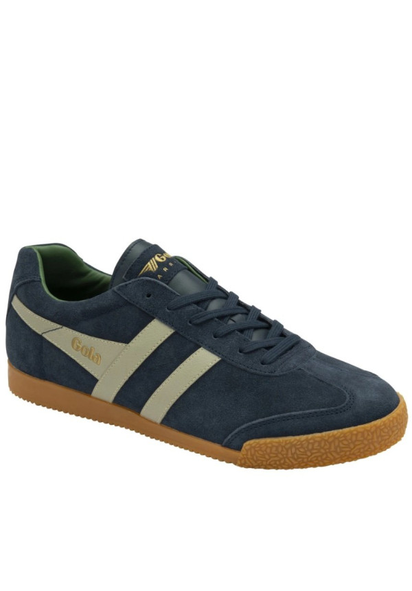 GOLA HARRIER SUEDE NAVY FEATHER GREY EVERGREEN