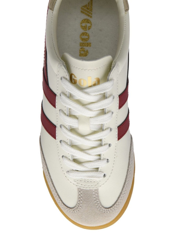 GOLA TORPEDO LEATHER OFF WHITE DEEP RED GOLD