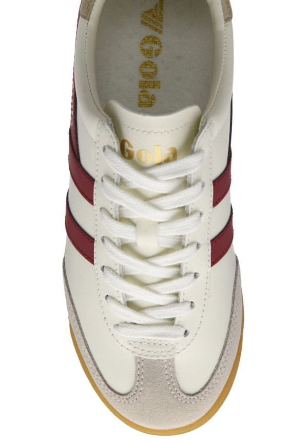GOLA TORPEDO LEATHER OFF WHITE DEEP RED GOLD