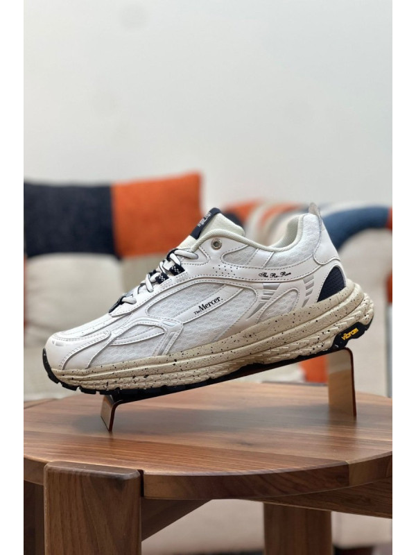 MERCER BRAND THE RE-RUN VIBRAM WHITE BLUE
