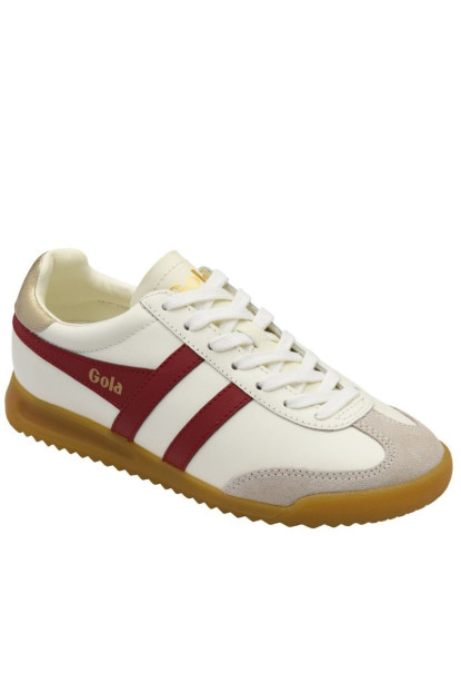 GOLA TORPEDO LEATHER OFF WHITE DEEP RED GOLD