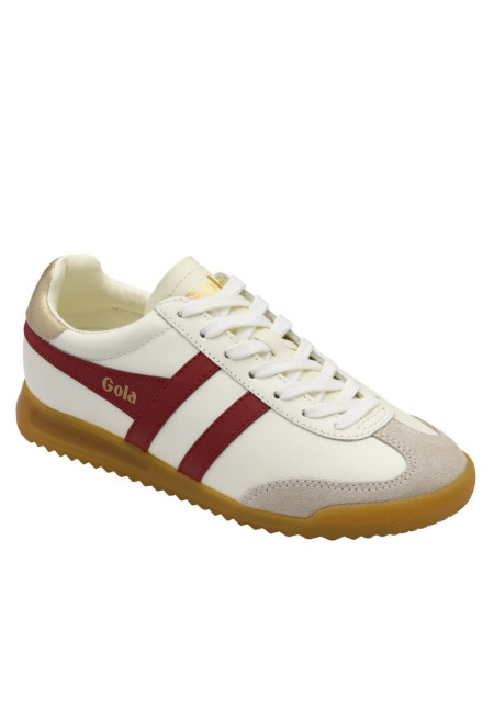 GOLA TORPEDO LEATHER OFF WHITE DEEP RED GOLD