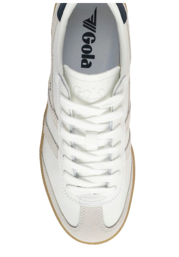 GOLA VIPER LEATHER TRAINER WHITE WHITE NAVY GUM